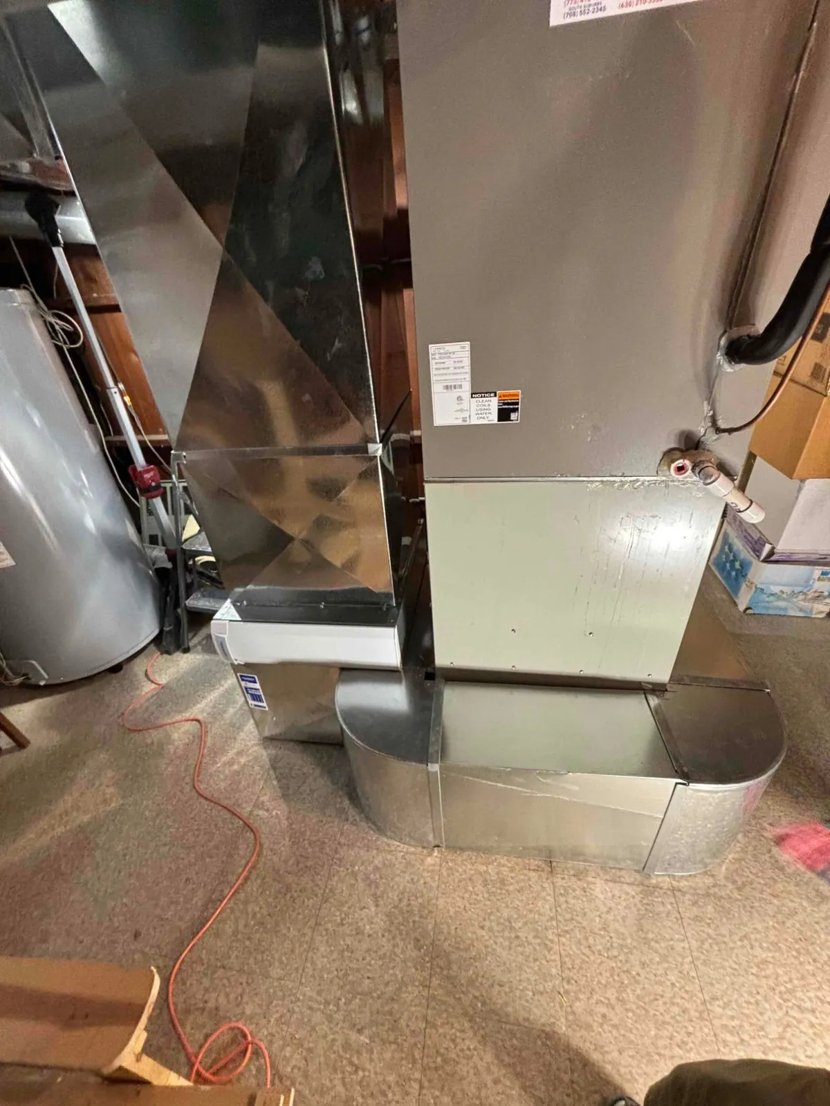 The rebuilt return drop and less restrictive horizontal filter.